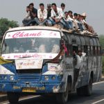 Busfahrten in Indien